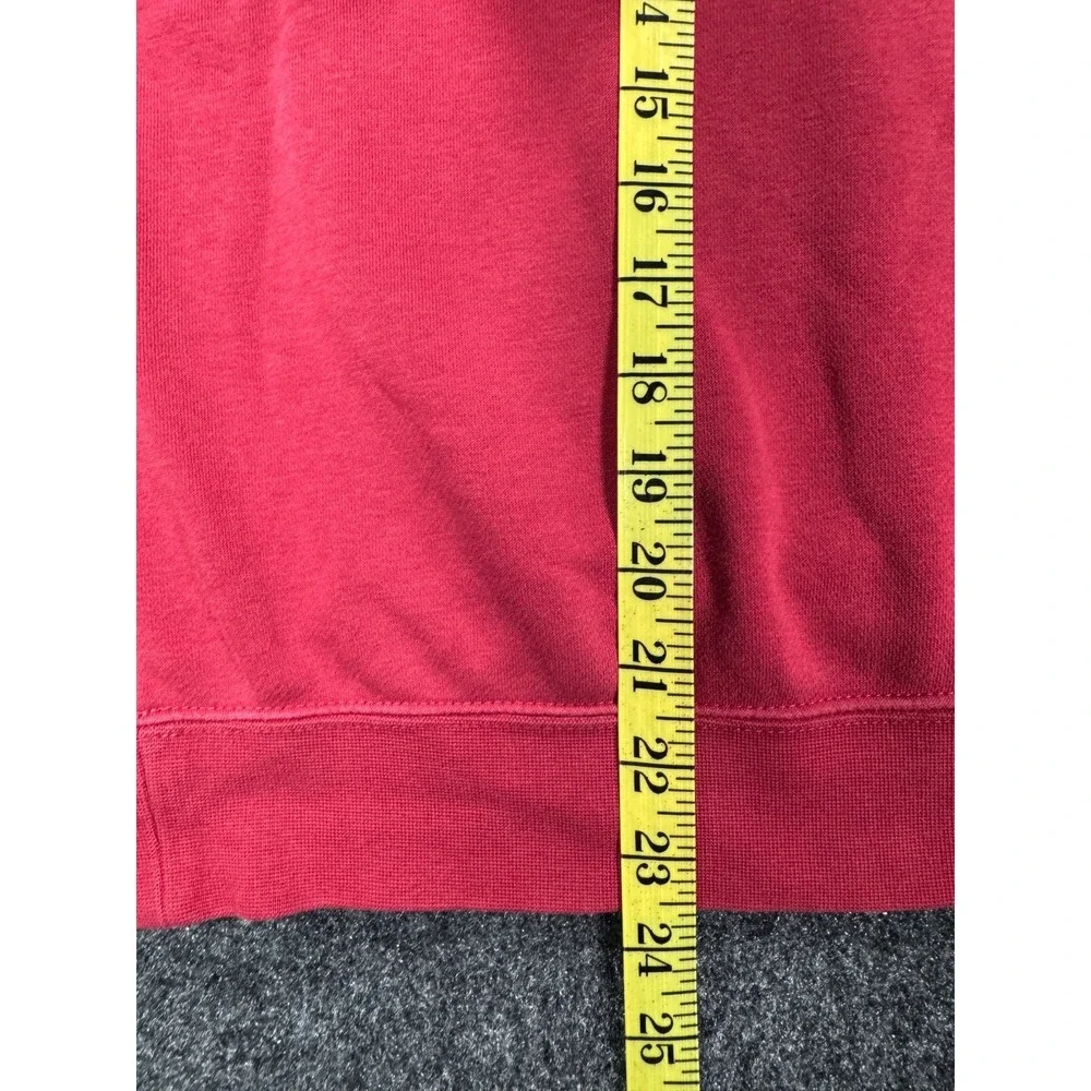 Nike Futura Logo Crewneck Sweatshirt Womens L Red Cropped Boxy Embroidered